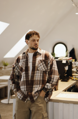 Рубашка "Фланель" коричневая