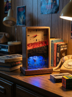 Настольные часы "Изнанка" - арт-объект с двумя циферблатами и подсветкой