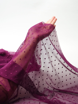 Сетка эластичная слива в горошек 5 мм метражом