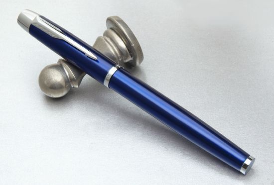 Ручка-роллер Parker IM Metal, T221, цвет: Blue CT, стержень: Fblack, S0856380