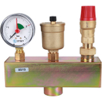 Группа безопасности котла STOUT - 1" (до 50 кВт, PN3, Tmax 110°C, в теплоизоляции)