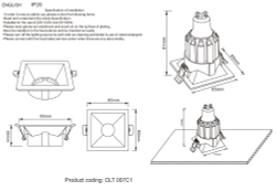 Светильник встраиваемый Crystal Lux CLT 007C1 WH