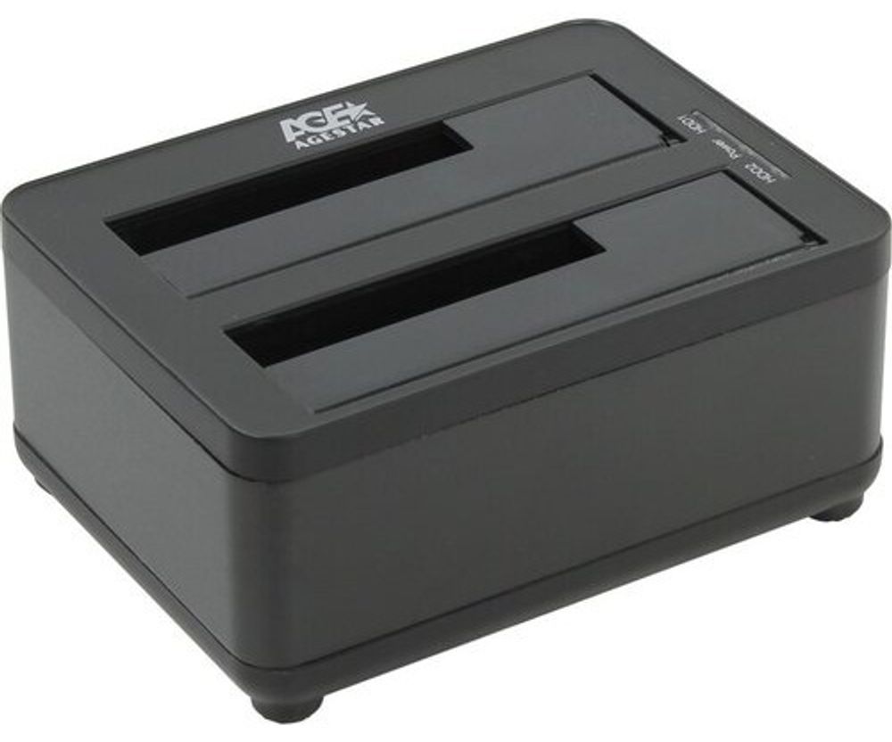 ВНЕШНИЙ БОКС EXTERNAL 2,5&quot;/3,5&quot; DOCKING STATION, AGESTAR 3UBT8, FOR SATA 2 HDD, USB 3.0, EXT. PS, BLACK