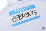 Худи Vetements "My name is Vetements"