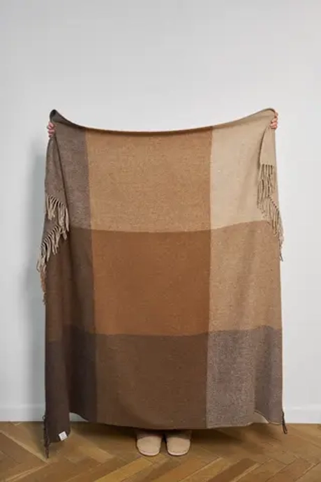 Плед Luxberry Woolen Бежево-коричневый