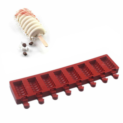 Форма силиконовая для мороженого "Рифленая" 33*66 мм, 8 ячеек