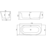 Акриловая ванна BelBagno 170x78 L BB410-1700-780-L без гидромассажа