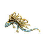 Брошь Fiore Luna Dragon чешский бриллиант BR15080 BL/G