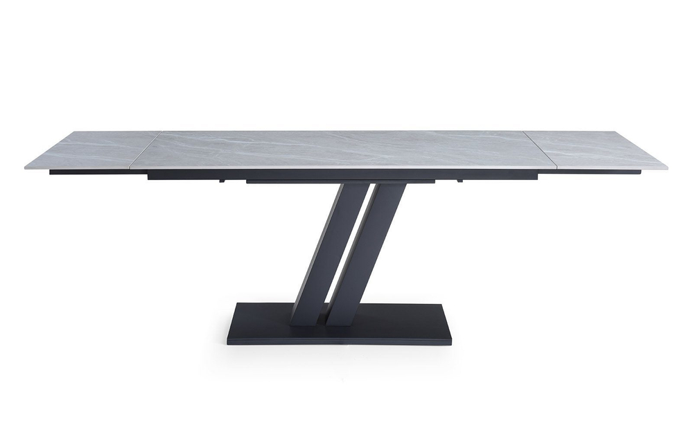 Стол DT9115CL (160-240) серая керамика/черный