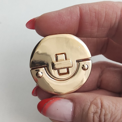 Замок вертушка на винтах Круг Золото