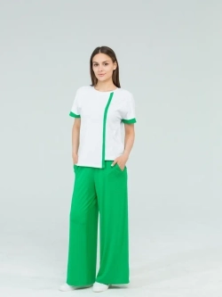 Костюм трикотажный оверсайз с широкими брюками