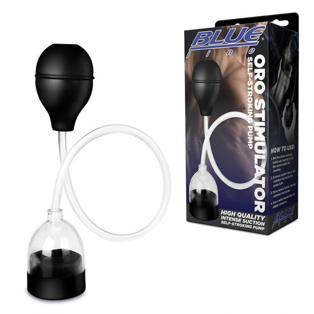 Вакуумный стимулятор головки пениса Oro Stimulator Self-Stroking Pump (Цвет: прозрачный)