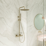 Душевая термостатическая система без излива с регулировкой высоты TZAR 345402RM250OC золото