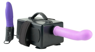 Секс-машина для вагинально-анальной стимуляции (Цвет: черный)