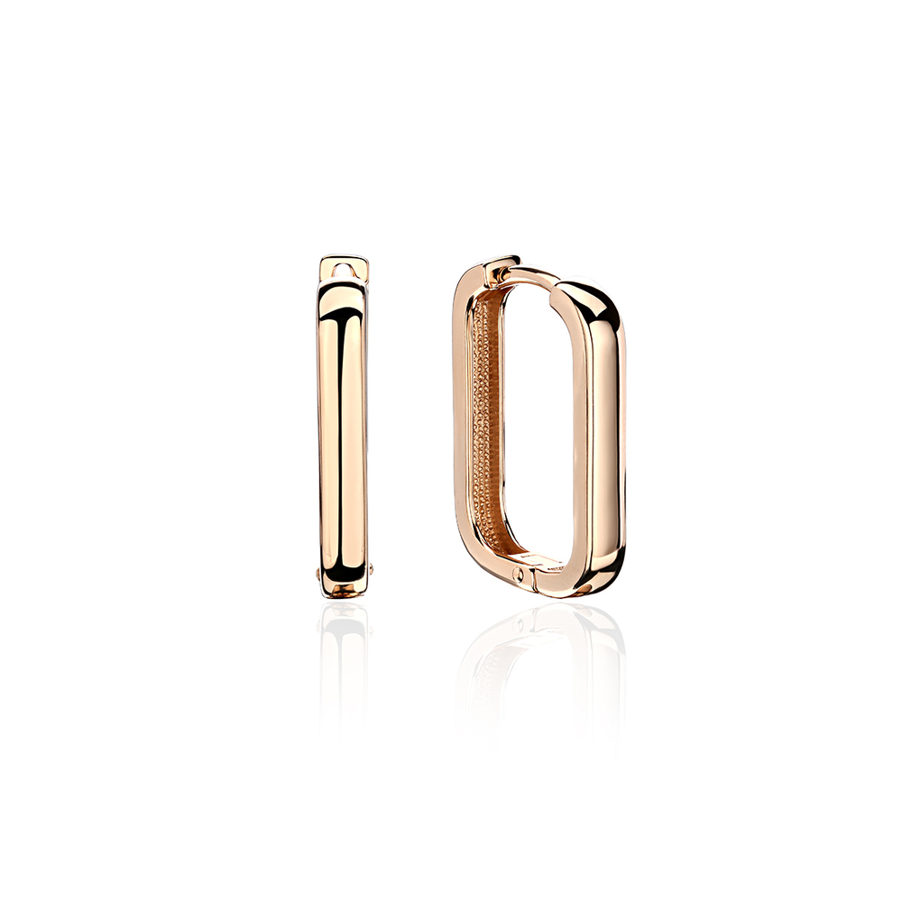 Серьги конго из красного золота 585 пробы JA-S-С0114061