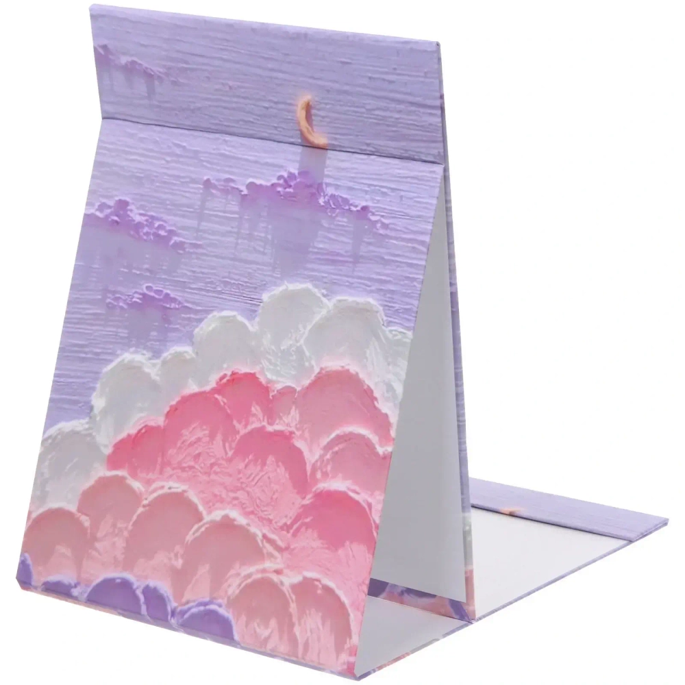 Зеркало косметическое складное «ФОРТУНА БРИ», микс 3 дизайна, луна, 18*25,5см