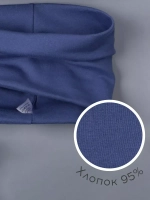 Шапка для мальчика с ушками, осенняя, синяя