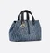 Сумка Dior Toujours Жаккард Denim Dior Oblique синего цвета