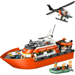 LEGO City - Спасательная лодка и вертолет береговой охраны 60504