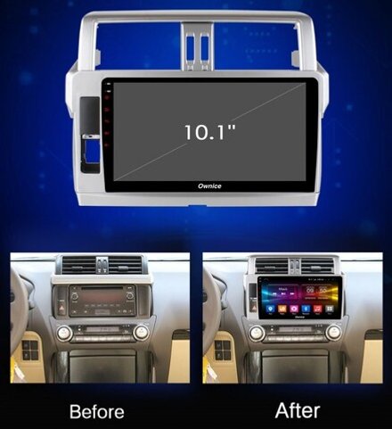 Магнитола для Toyota Land Cruiser Prado 150 2014-2017 - Carmedia OL-1614 IPS, Android 10, 8 ядер (TS18), 4G SIM-слот