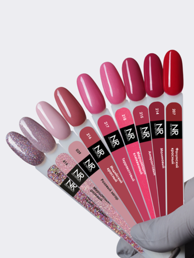 NR Rose garden Гель-лак 214 - Малиновый, 10 мл