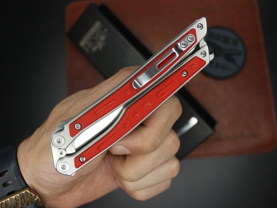 Нож-бабочка НОКС "Эльф" (красный) 204-100401