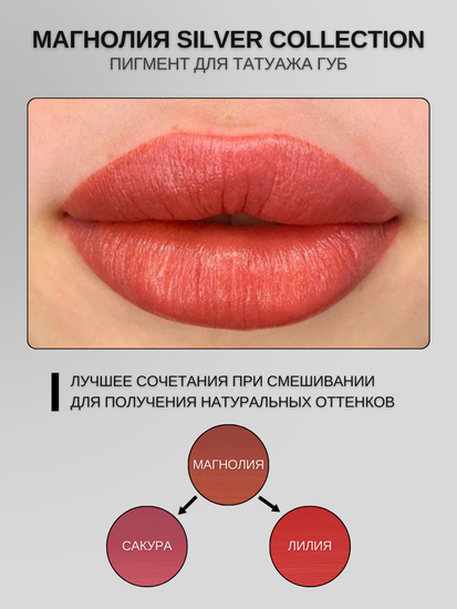 Пигменты «Silver Collection» A. Sivak. - Пигмент для татуажа бровей "Магнолия"