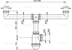 Сифон для мойки AlcaPlast A448-DN50/40