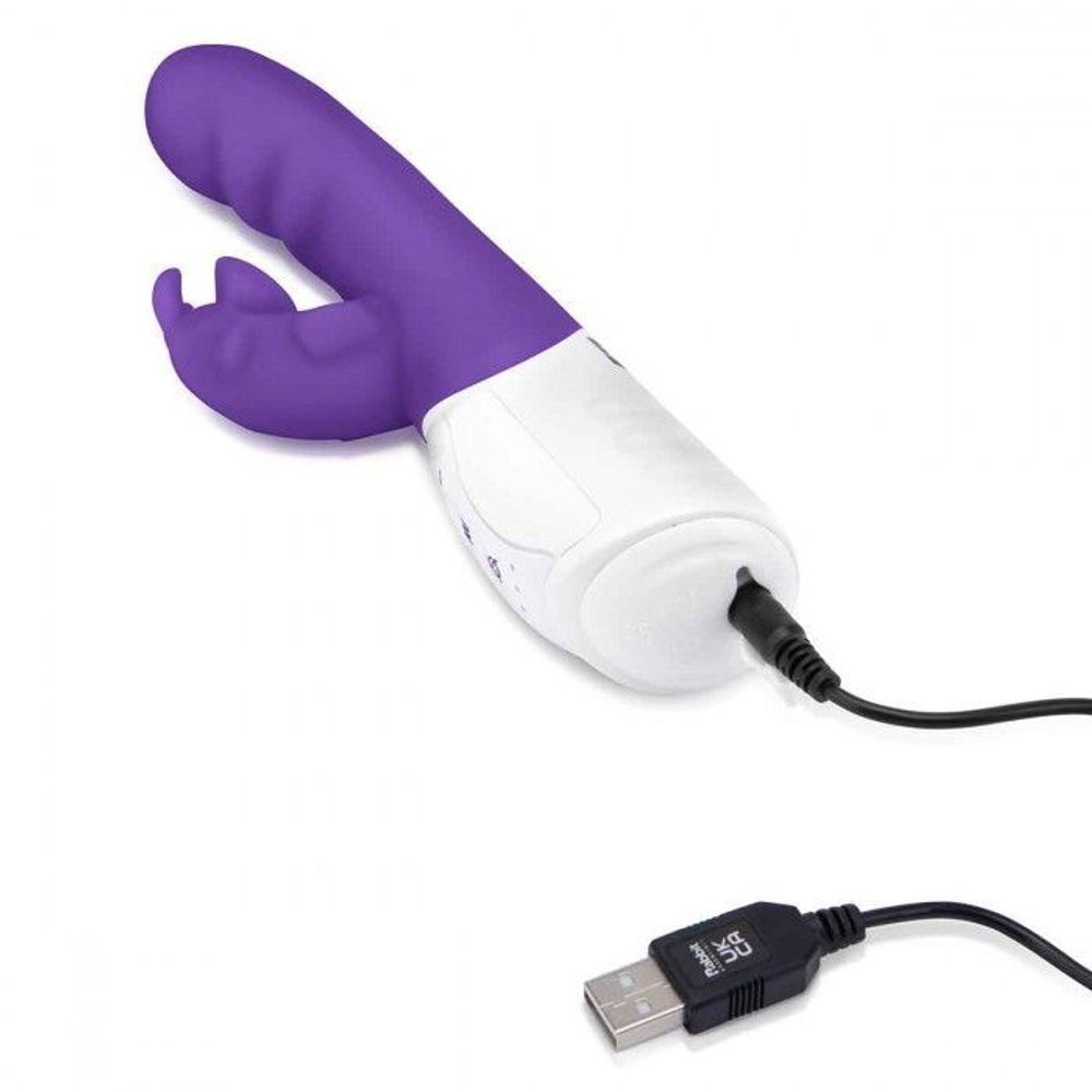 Фиолетовый вибромассажер с клиторальной стимуляцией Clitoral Suction Rabbit - 24,5 см. (Цвет: фиолетовый)