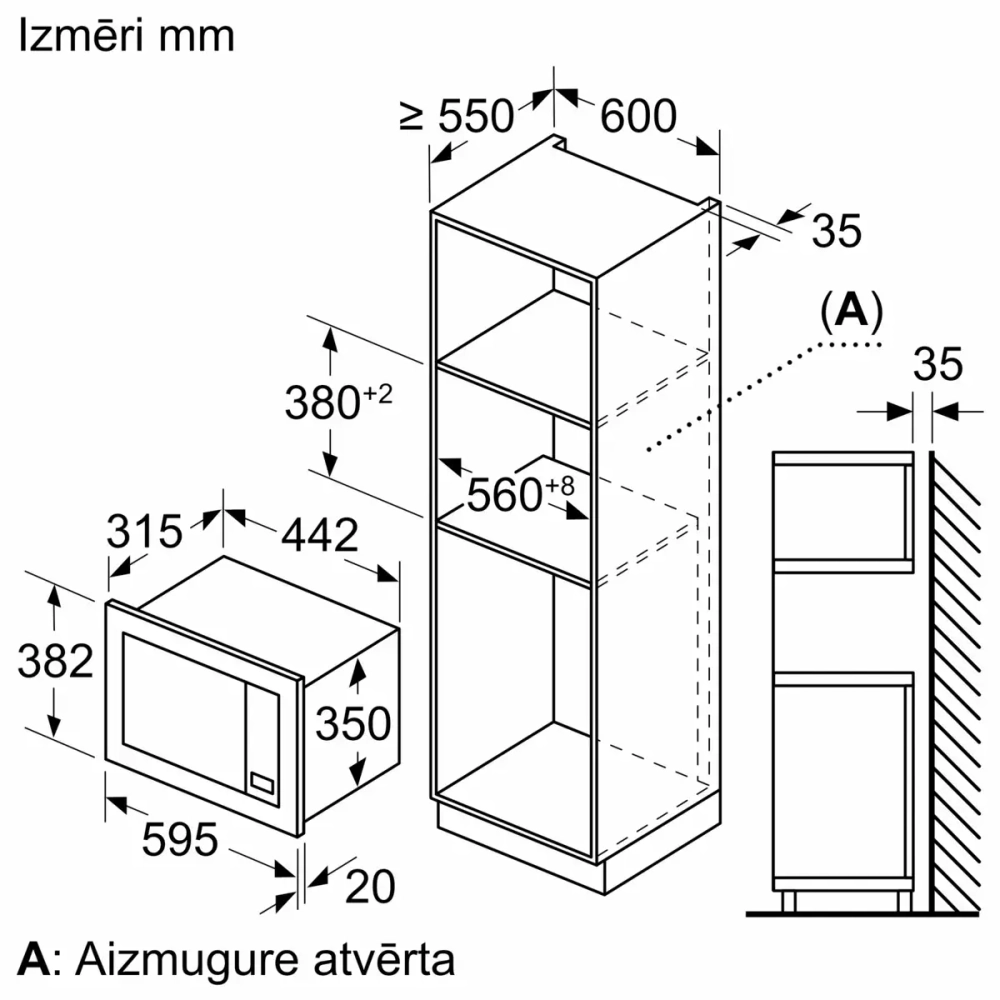 Встраиваемая микроволновая печь Bosch BFL623MW3
