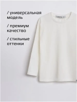 Белый лонгслив летний для девочки