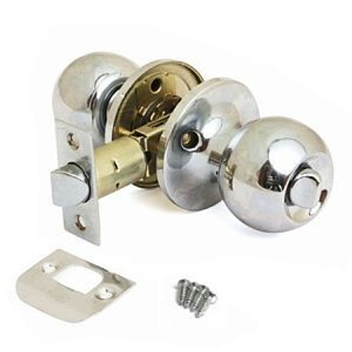 Ручка-защелка круглая Аверс 6072-03 хром фиксатор