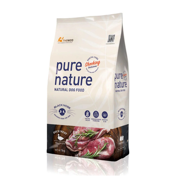 Pure Nature Беззерновой полноценный сухой корм Марка «Pure Nature» Утка с картофелем для собак 5 кг(500г х 10упаковок)