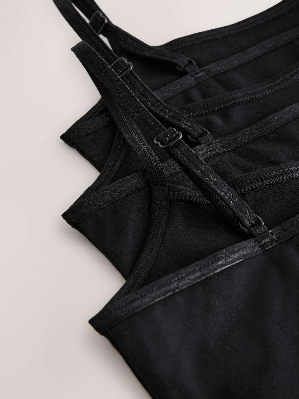 Майка на берельках для девочки Next AB5-050, 3 шт., Черный