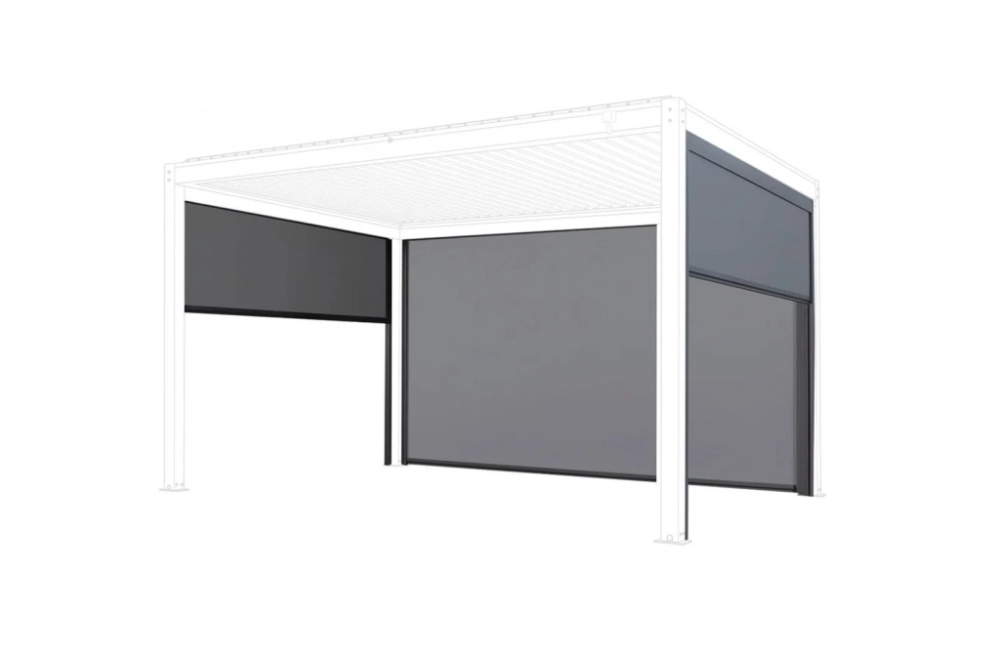 Экран текстиленовый для перголы 3 м Tagliamento Pergola 150 Series, темно-серый