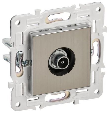 Розетка TV оконечная SKANDY SK-A12N никель IEK SK-A10-O-K50