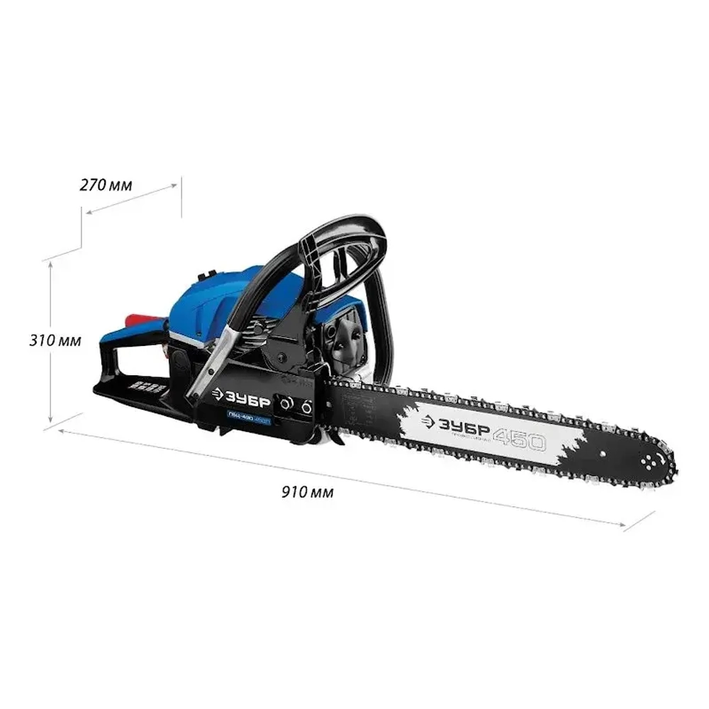 Цепная бензопила ЗУБР ПБЦ-490 45ДП серия Профессионал