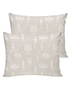 Постельное белье "Foggy Albion" евро  наволочки 50х70 2шт Простынь на резинке 180х200 см Пододеяльник 200х215 см Сказка сатин