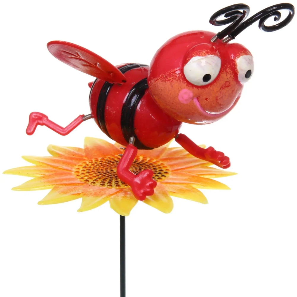 Фигура на спице «Пчелка на подсолнухе» 60 см (фигура 11*10 см), микс