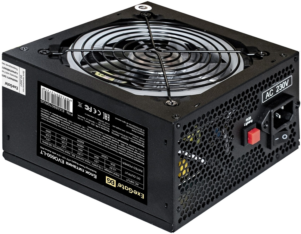 Блок питания ATX Exegate EVO600-LT