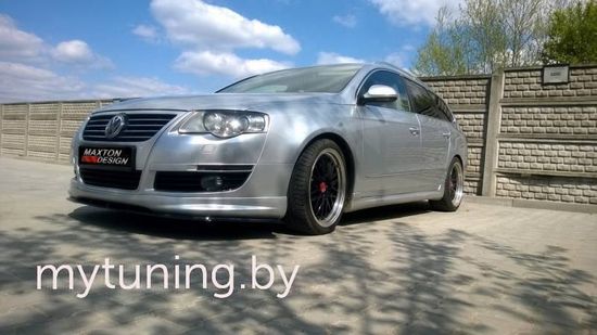 Сплитер переднего бампера R-LINE для VW Passat B6