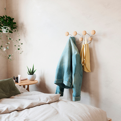 Вешалка для одежды настенная Umbra Dotsy белая/бежевая