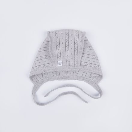 Чепчик "Жемчуг" из ажурного хлопка 0+