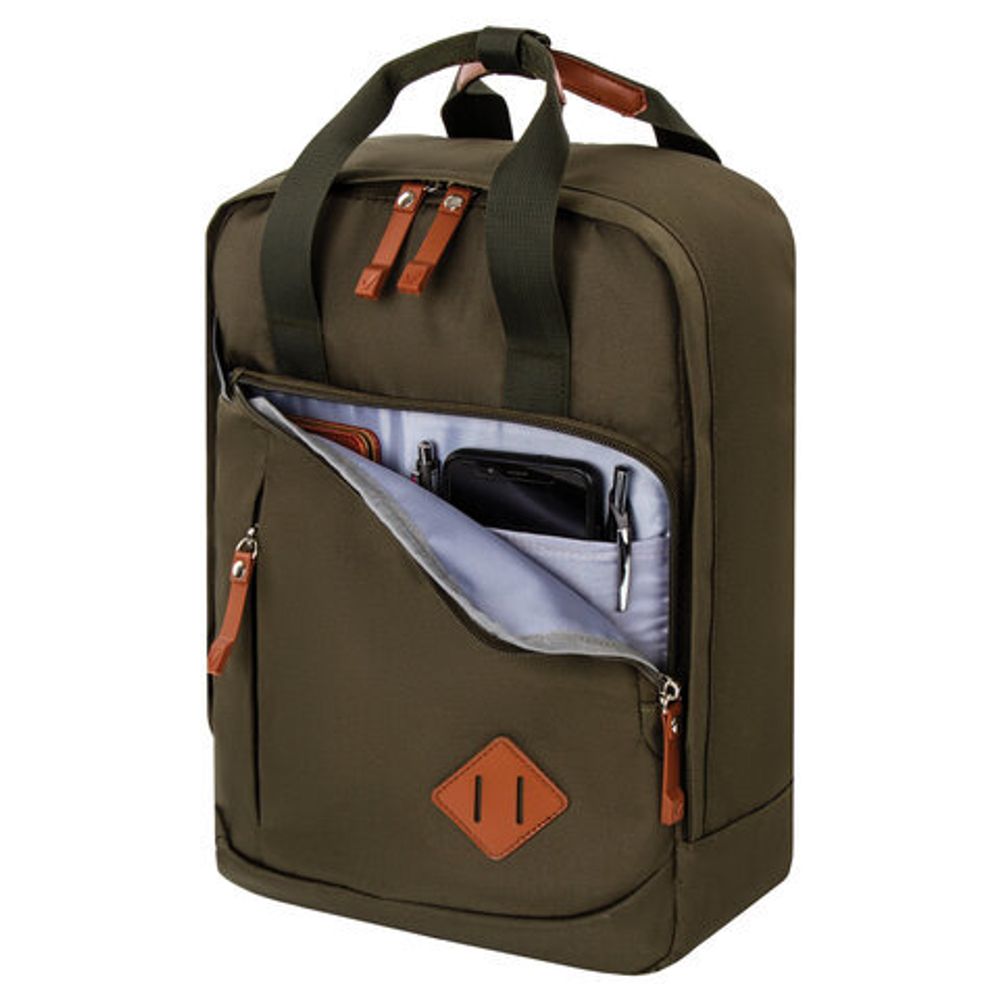 Рюкзак BRAUBERG FRIENDLY молодежный, хаки, 37х26х13 см, 270091