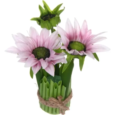 Цветочная композиция «Весенняя рапсодия» 15*22см Гербера сиреневая