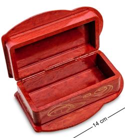 Народные промыслы ШК-11/61-A Шкатулка в технике декупаж «Матрешка-снеговик» (14х10х5)