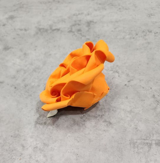 Цветы из латекса (фоамарина) бело-красный 4.5 см, набор 5 штук