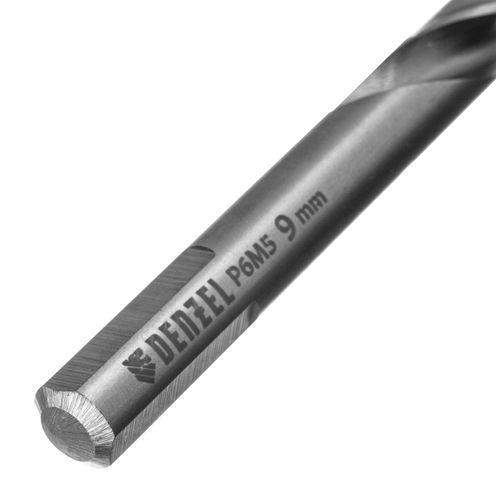 Сверло спиральное по металлу 9 x 125 мм, Р6М5, Golden Tip Denzel