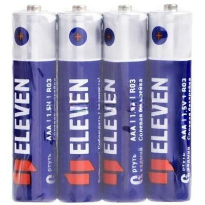 Элемент питания солевой мизин. R03/4S AAA "ELEVEN" (4 шт.) (1/15/300 упак.)