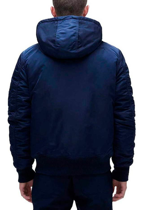 Куртка Бомбер - MA-1 Alpha Hooded Rib (т.синяя - r.blue)